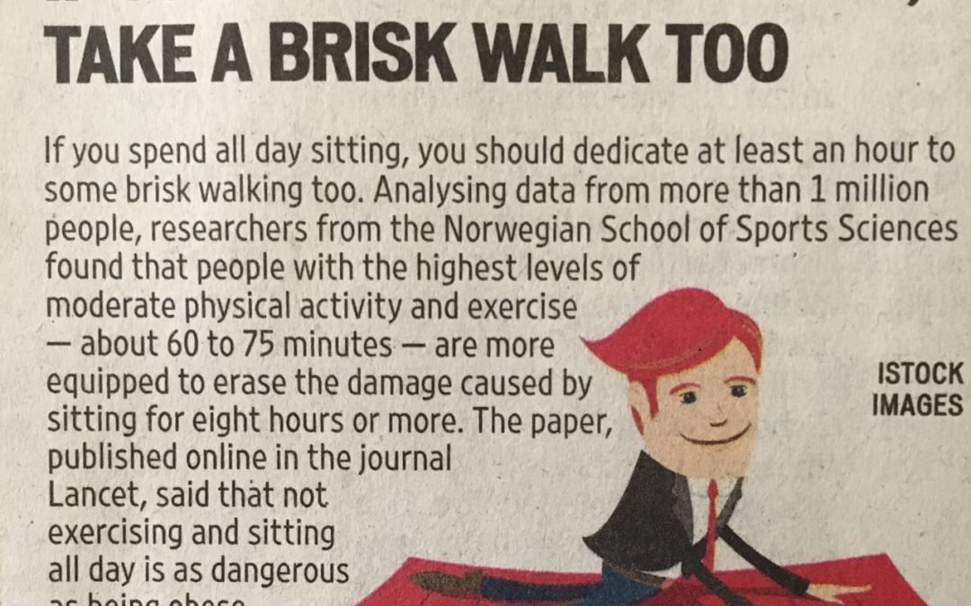 Want to live longer? Sitting more may result in living less, so move more